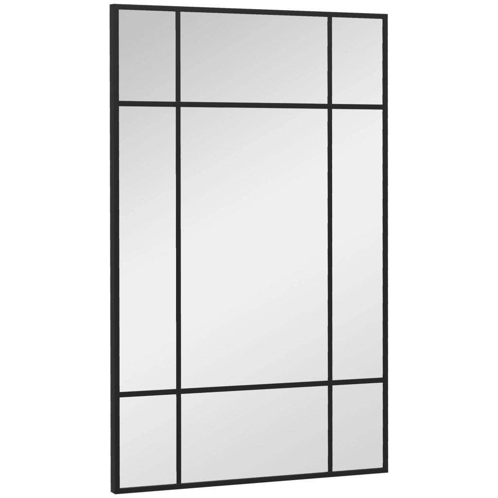 Specchio da Parete con Montaggio Verticale e Orizzontale ¨C Minimal ¨C 90x60 cm Nero