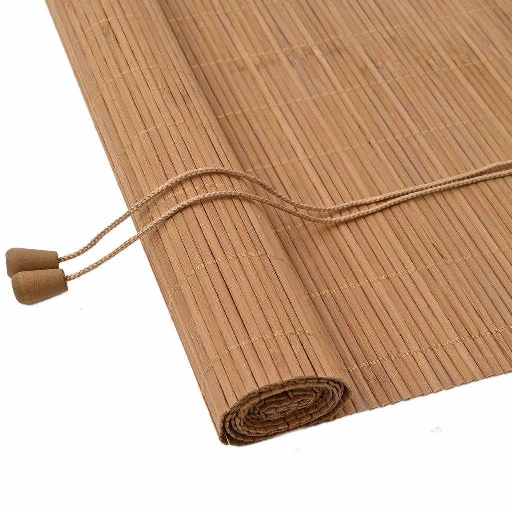Tenda a rullo con tende Marrone 140 x 220 cm Bambù 42006859