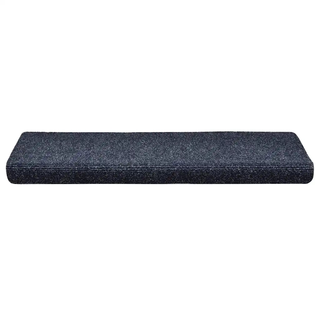 Tappetini per scale autoadesivi 30 pz 65x21x4 cm blu bordo rettangolare 3365696