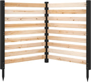 Recinzione da Giardino in Legno Massello, Schermo per Privacy da Esterno Regolabile, Pannelli Privacy da Giardino per Condizionatore e Bidoni della Spazzatura e Divisorio di Spazio (Legno)