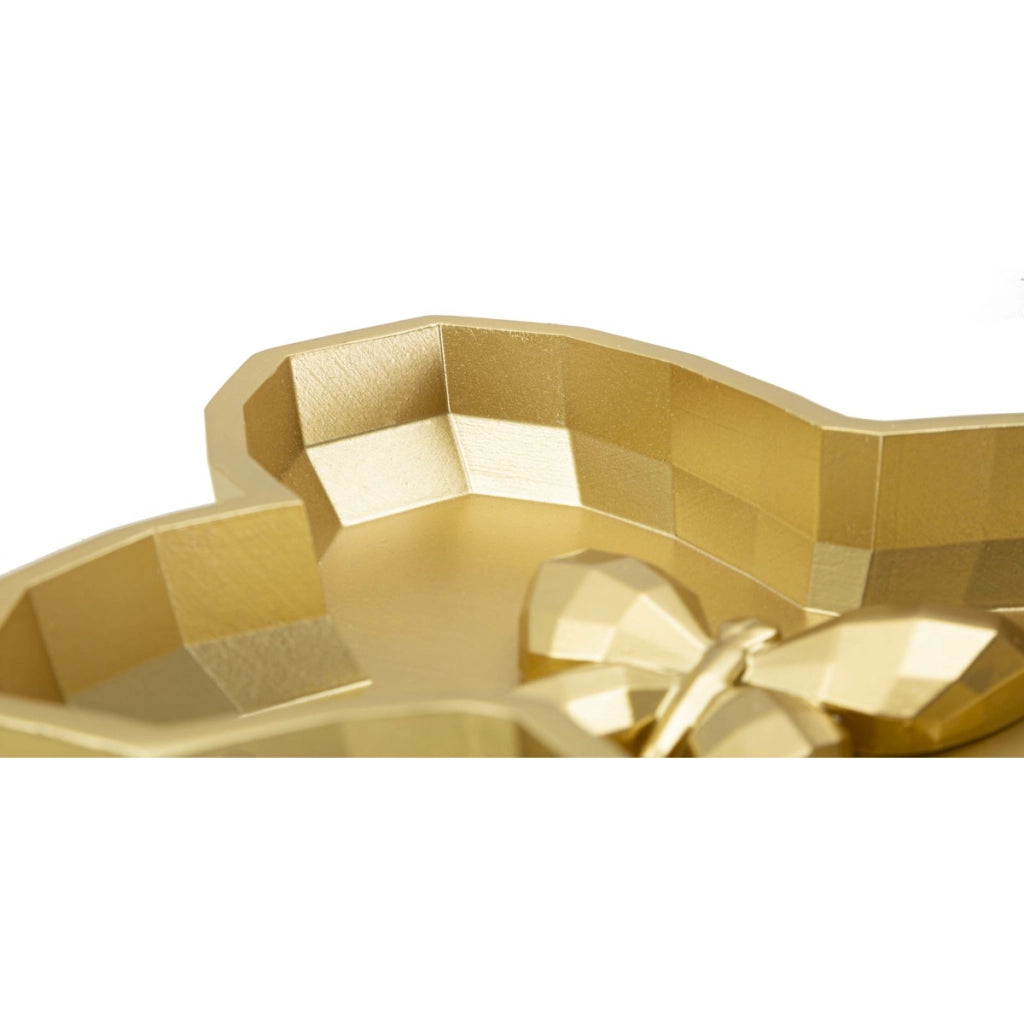 Vassoio Farfalla, Oro, Poliresina, 3x20,5x17,5 cm