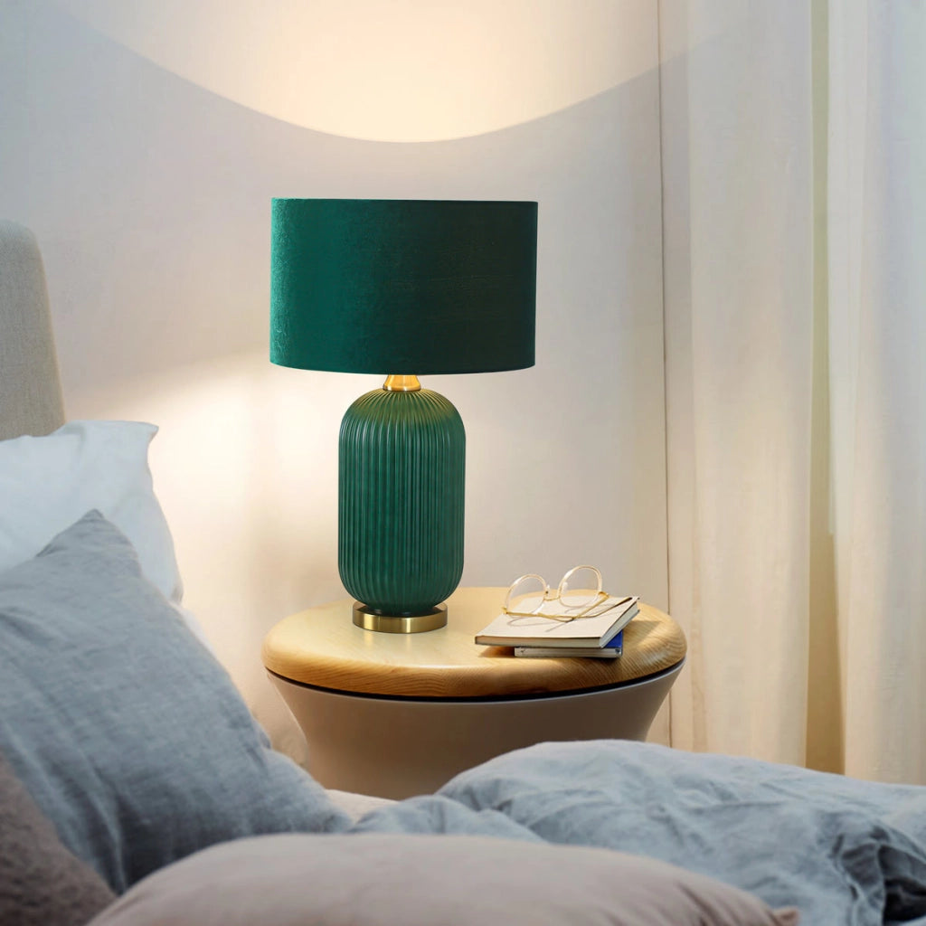 Lampada da tavolo Tamiza grande verde E27 Light Prestige