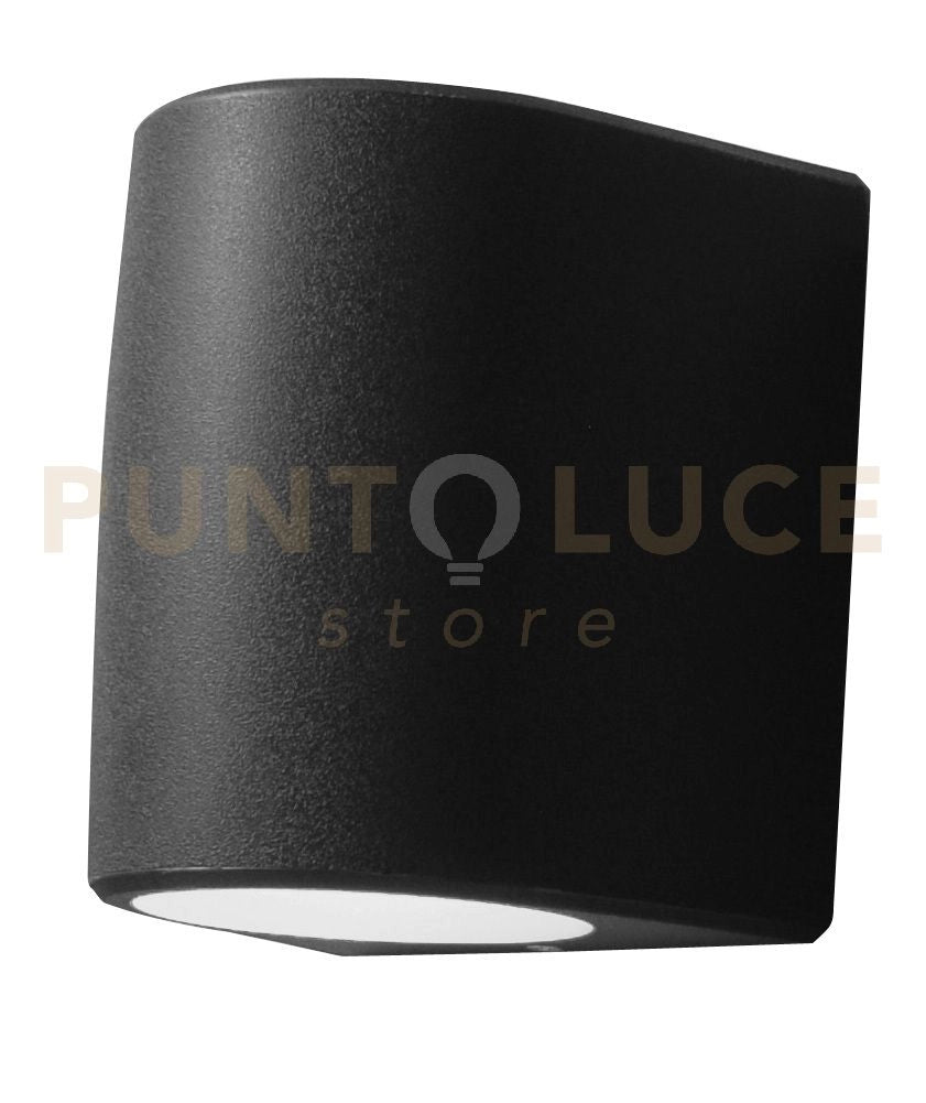 AOSTA APPLIQUE GRANDE 1 LUCE ATTACCO GX53 NERO IP55 LAMPADINA LED INCLUSA 10W 120° CCT 3000/4000/6500°K 1290 lm