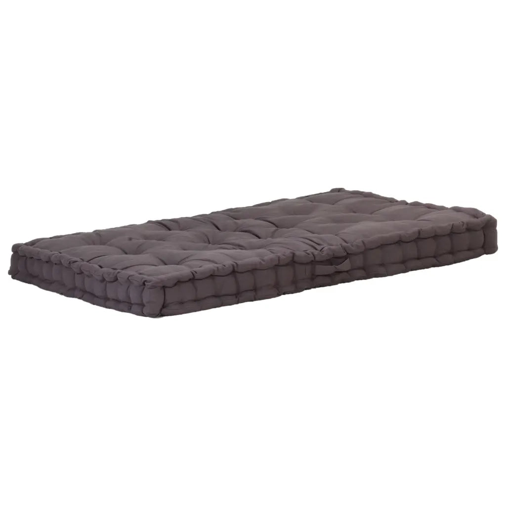 Cuscino per Pallet e Pavimento in Cotone 120x80x10 cm Antracite