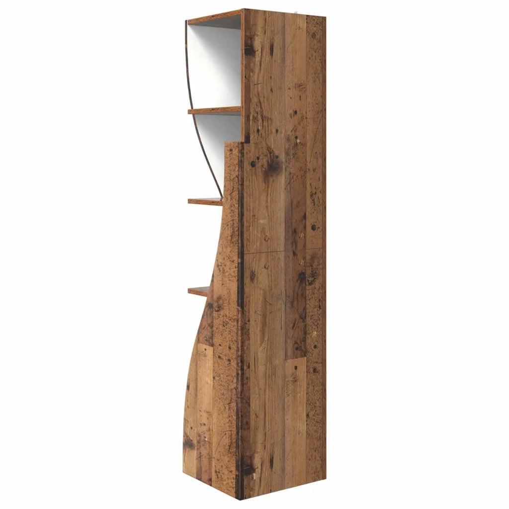 Mobile angolare Legno vecchio 32x32x140cm Legno multistrato 889883