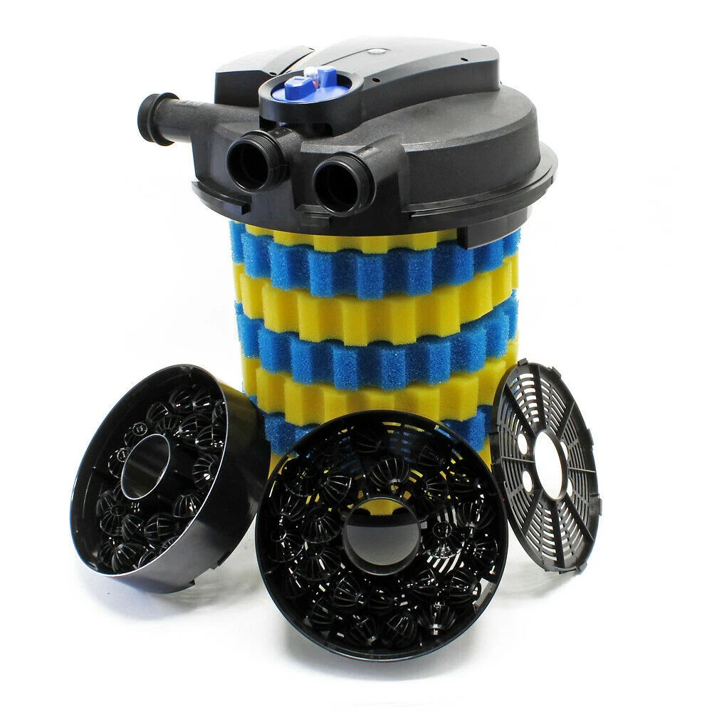 Kit di filtrazione set 100000 litri 55 watt pompa UVC 6000 l/h tubo 5 m 16_0001913