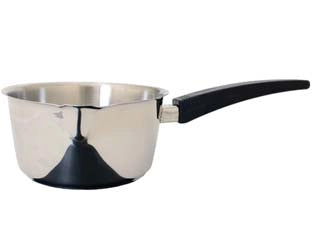 CASSERUOLA INOX CONICA MANICO IN BACHELITE  ø cm 14
