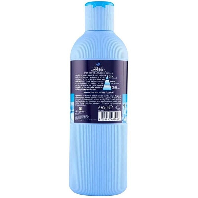 SET 3 PZ FELCE AZZURRA BAGNOSCHIUMA 650 ML MUSCHIO