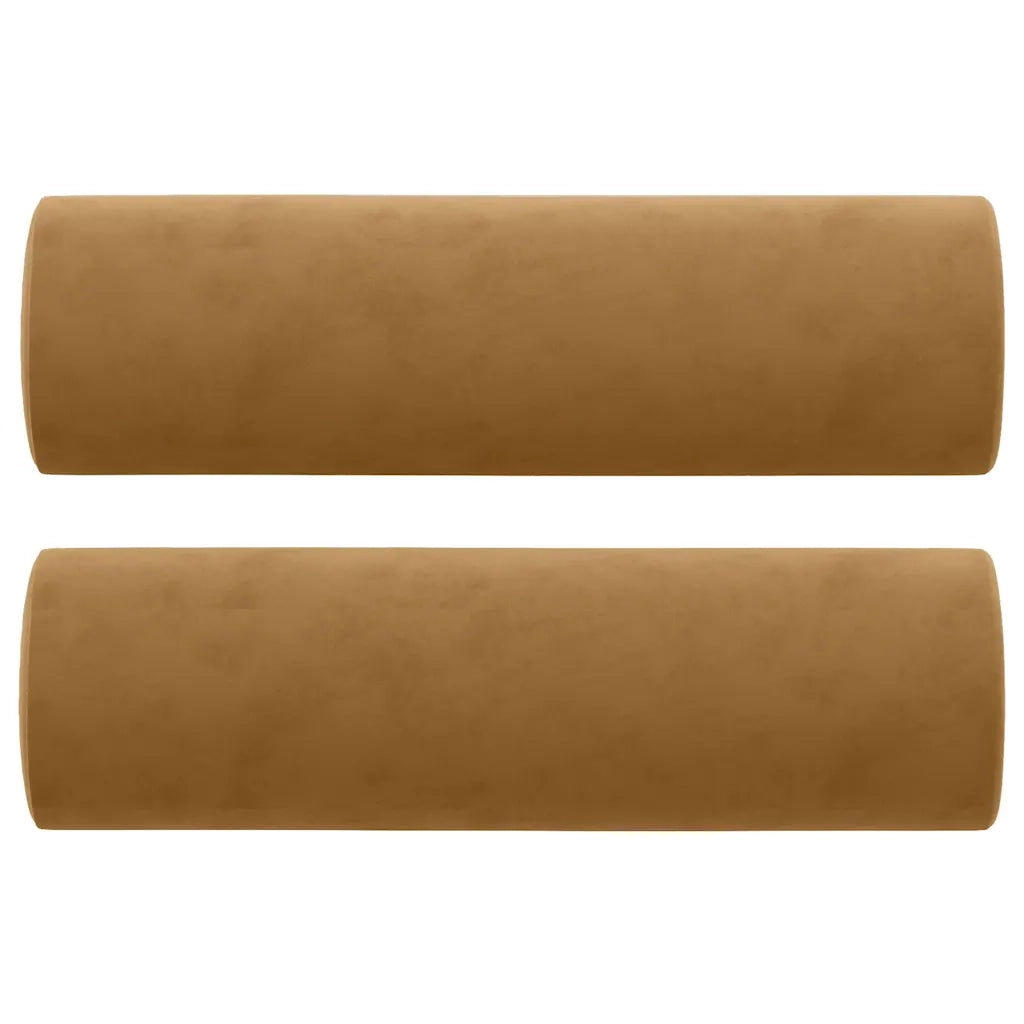 Divano | Divano da soggiorno | Sofa a 2 Posti con Cuscini Marrone 140 cm in Velluto