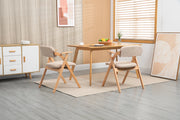 Sedie Pieghevoli con Braccioli e Seduta Imbottita, Set 2 Pezzi ¨C Xylo ¨C Legno, Beige