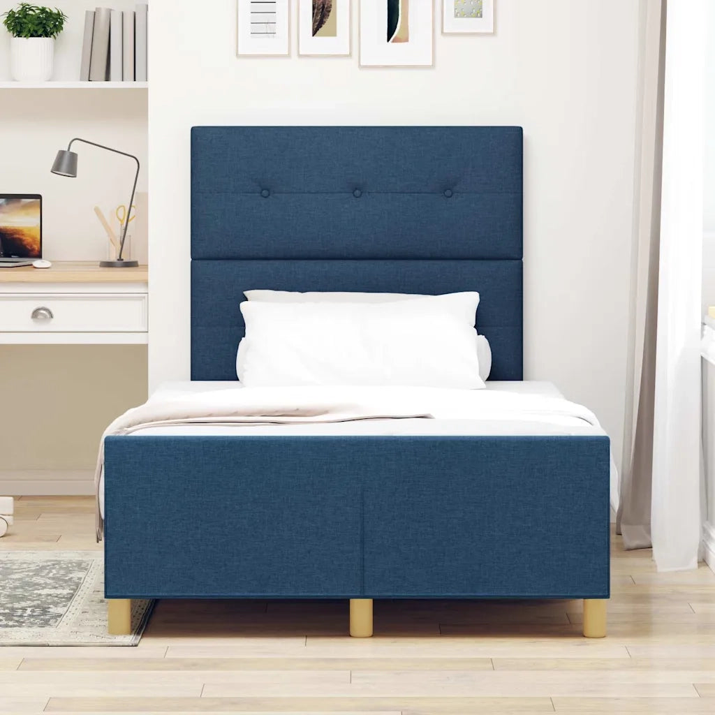 Struttura del letto con testiera Blu 120 x 200 cm Tessuto 3344724