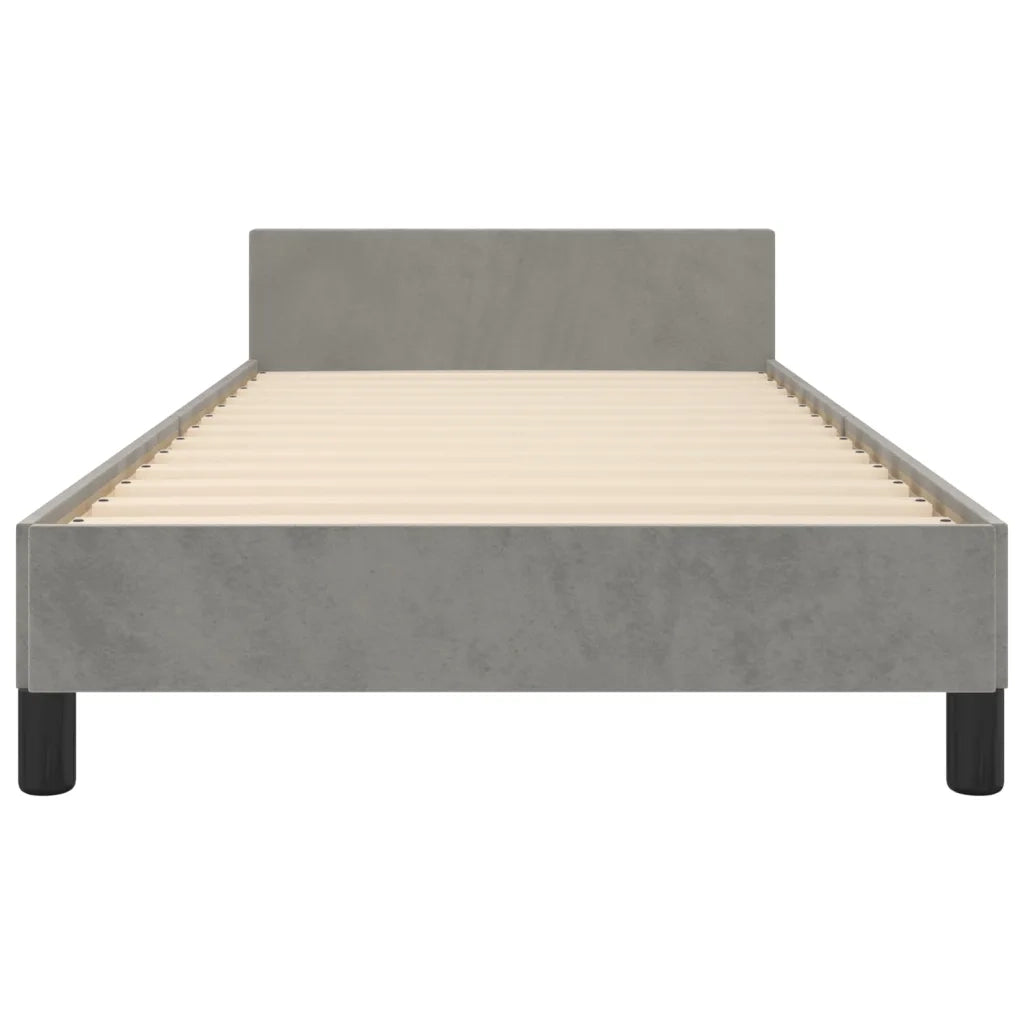 Giroletto senza Materasso Grigio Chiaro 80x200 cm Velluto 3125721