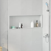Nicchia per doccia Bianco 90 x 30 x 9,5 cm Acciaio inossidabile