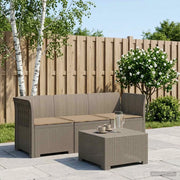 Divano da giardino 3 posti con cuscini in look rattan PP 3443832