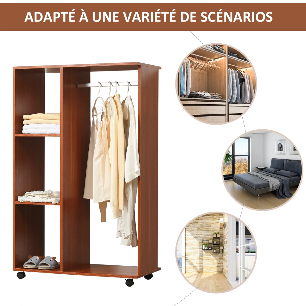 Armadio Guardaroba ¨C zephmum ¨C Noce 90x51x200