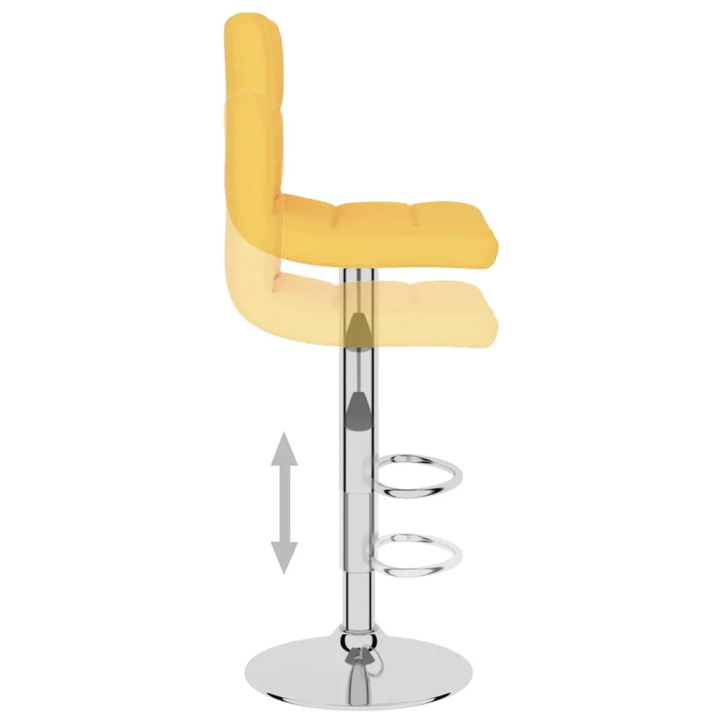 Sgabelli da Bar 2 pz Giallo Senape in Tessuto 334246