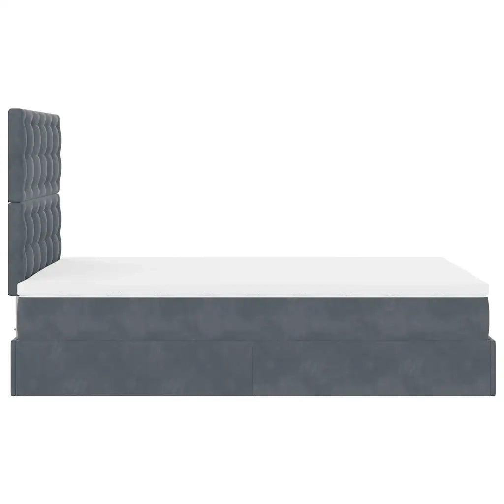 Struttura Letto Pouf con Materassi 120x200 cm Velluto 3313608