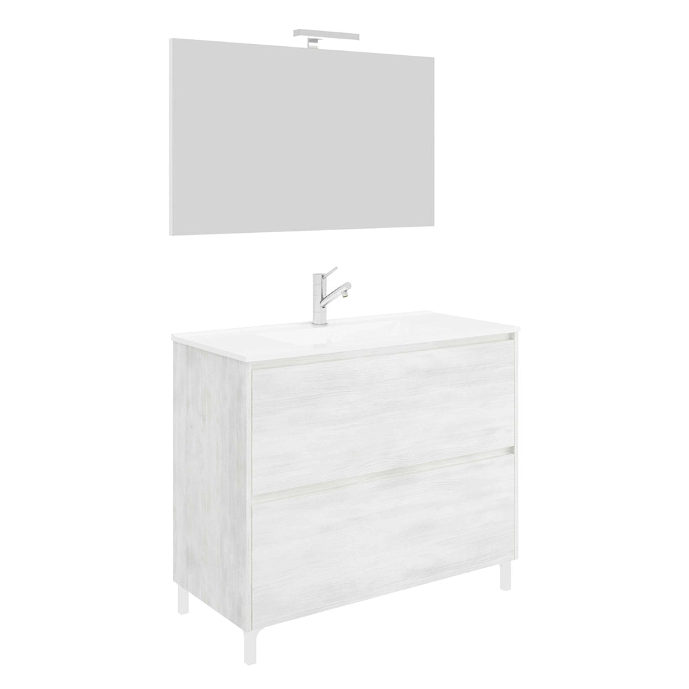 Mobile bagno rovere bianco 80x47xh85 cm