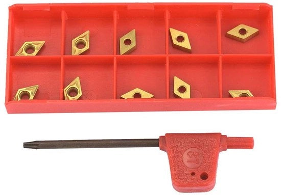 Draaibeitels Premium - 10 pezzi con inserti in carburo US735 - Dremel con chiave