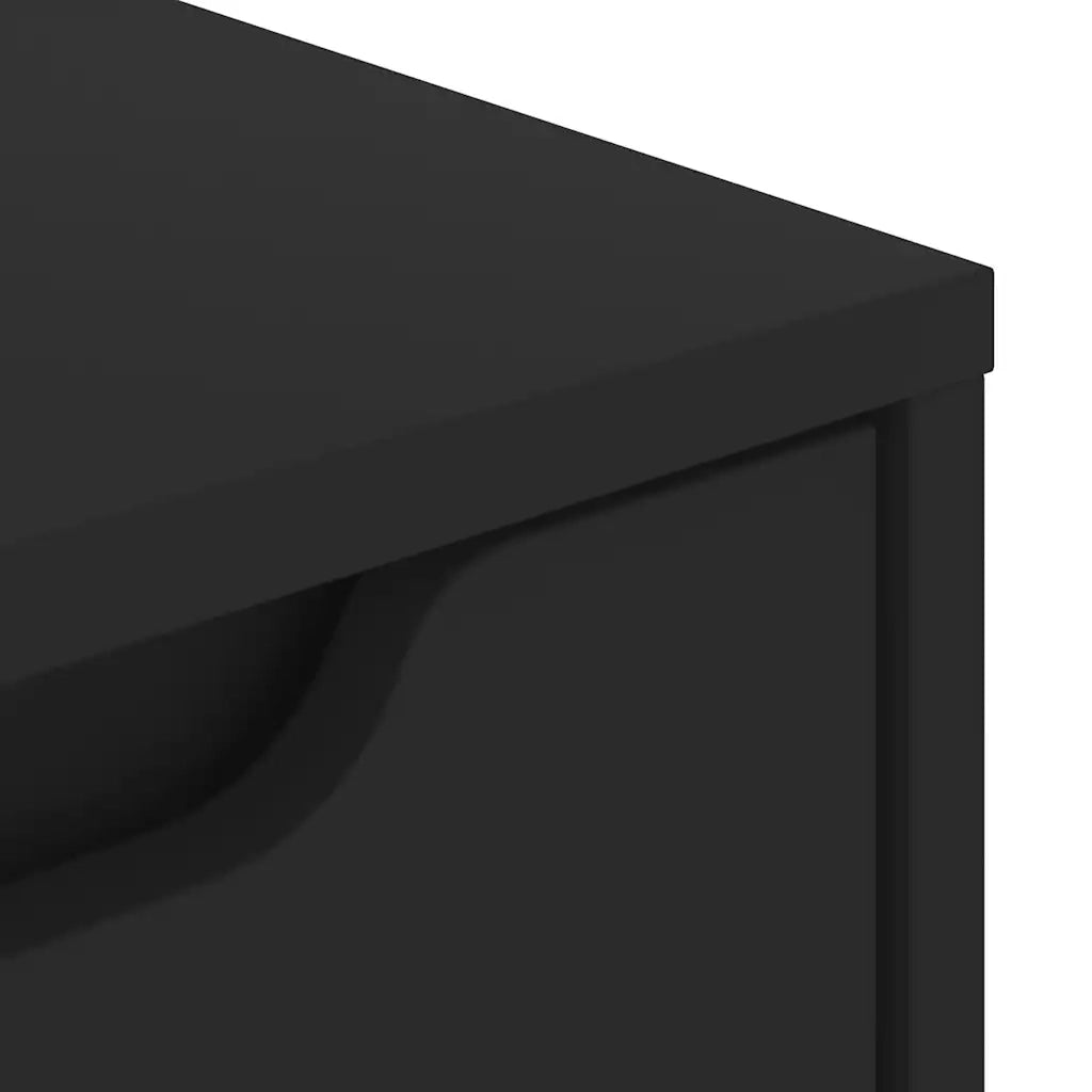 Comodino VISNES Nero 45x40x50 cm in Legno Multistrato 4108281