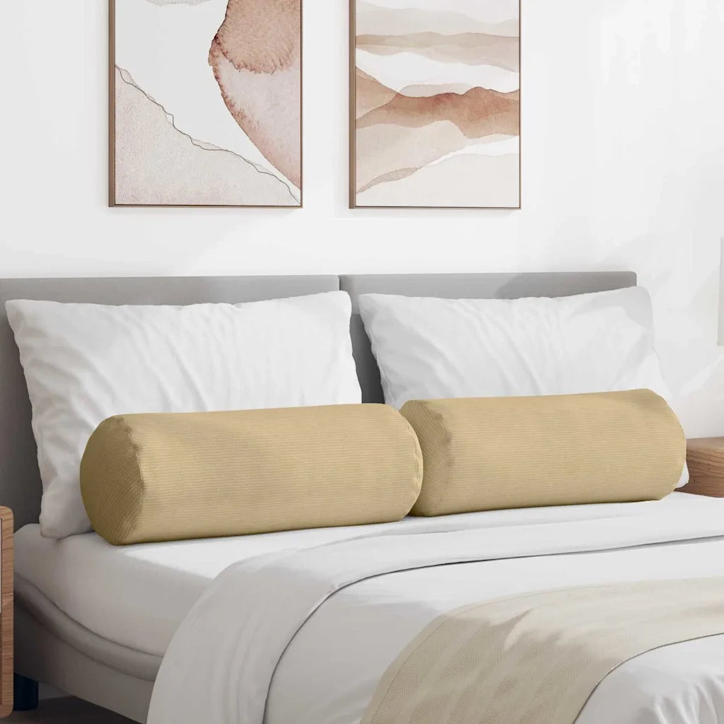 Cuscini a rullo 2 pcs Grigio Verde Ø 25 x 70 cm 42014350