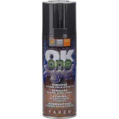 SPRAY RIMUOVI SILICONE E COLLE OK ONE 200 ML- 200 ml- FAREN- pezzi 1