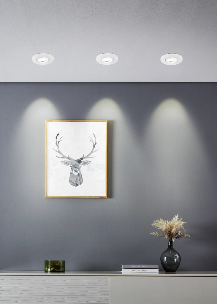 Faretto Incasso Moderno Gedrez Plastiche Bianche Trasparente Led 4,9W 2600Lm