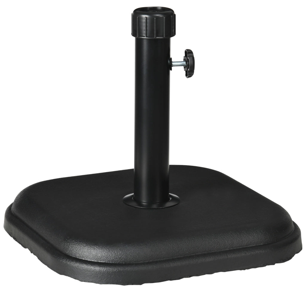 Base per Ombrellone in Plastica e Cemento ¨C Minimal ¨C 36x36x31cm, Nero, 11kg