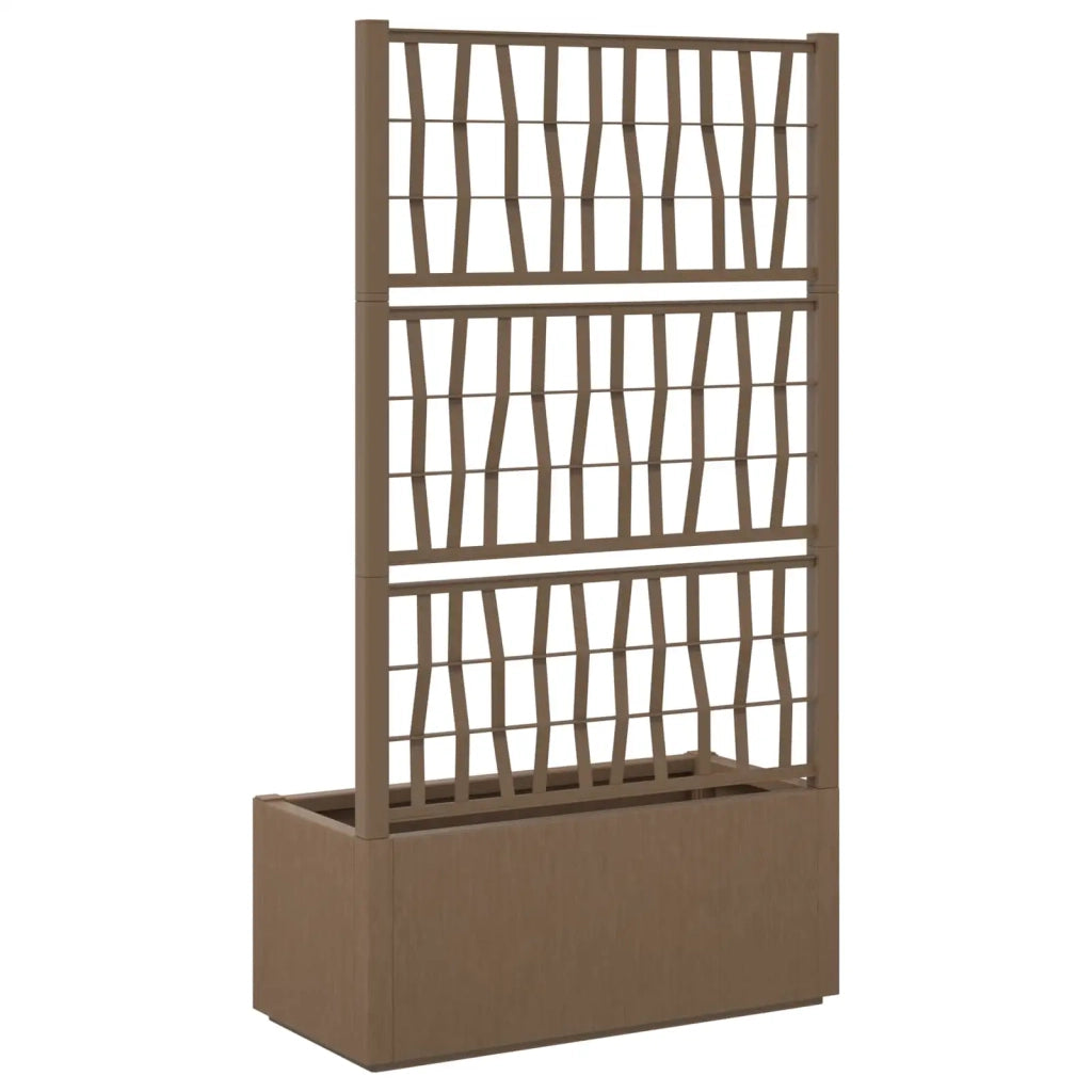 Vaso da Giardino con Trellis Marrone 80 x 36 x 140 cm PP 42036844