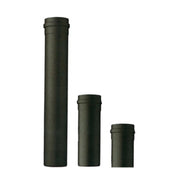 TUBO PER STUFA A PELLET H  25 CM D 10 CM NERO OPACO- 1,0 pz