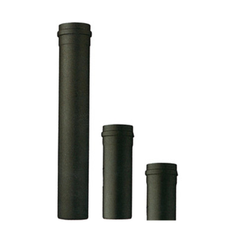 TUBO PER STUFA A PELLET H  25 CM D 10 CM NERO OPACO- 1,0 pz