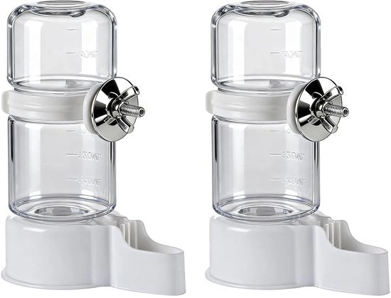 Set di Dispensatore d'acqua per uccelli da 2 pezzi - Dispensatore automatico per uccelli - 140 ml di capacità - Progettato per l'igiene e la sicurezza - Montaggio facile - Fornitura di acqua affidabile - Dispensatore per uccelli