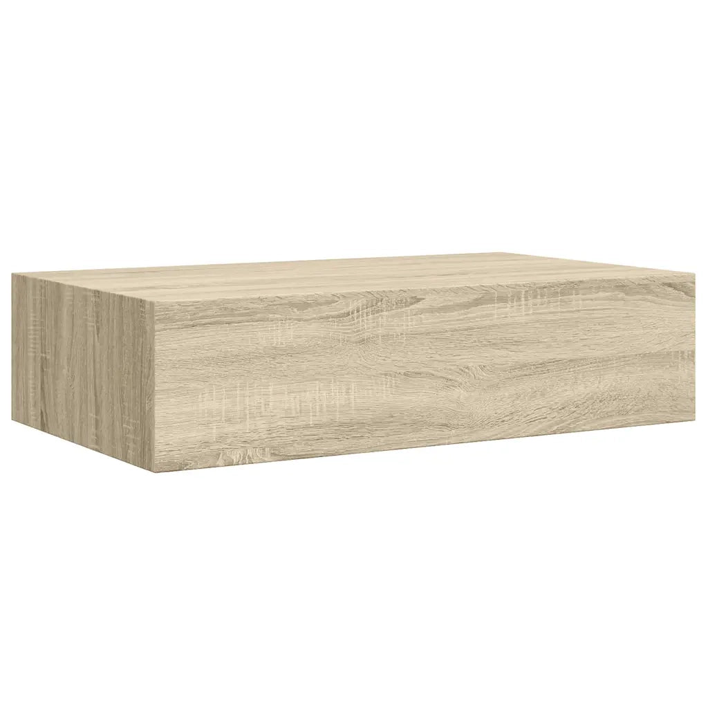 Scaffali con Cassetti da Parete 2 pz Rovere 40x23,5x10 cm MDF 330248