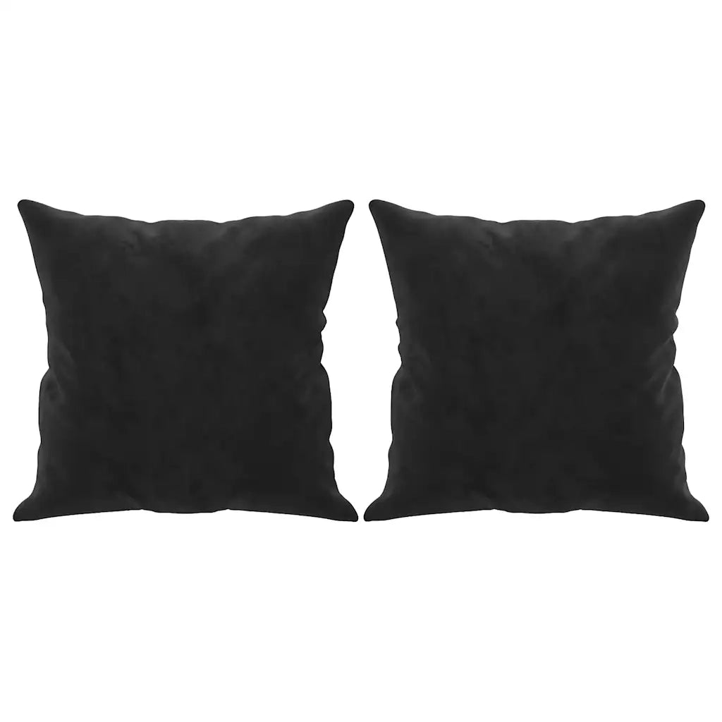 Divano a 2 Posti con Cuscini-Sofa 2 Posti con Cuscini Nero 120 cm in Velluto 976691
