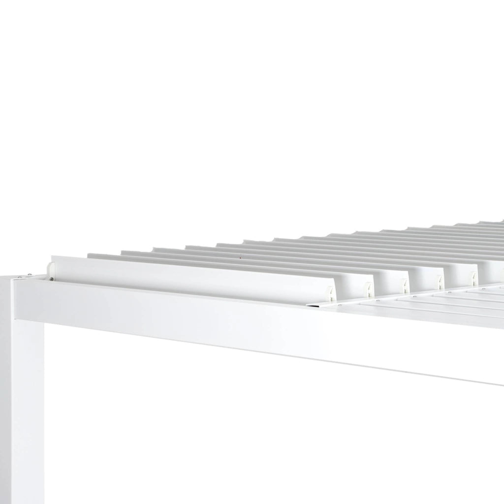 Pergola bioclimatica 3x3m in alluminio e acciaio, lamelle orientabili,