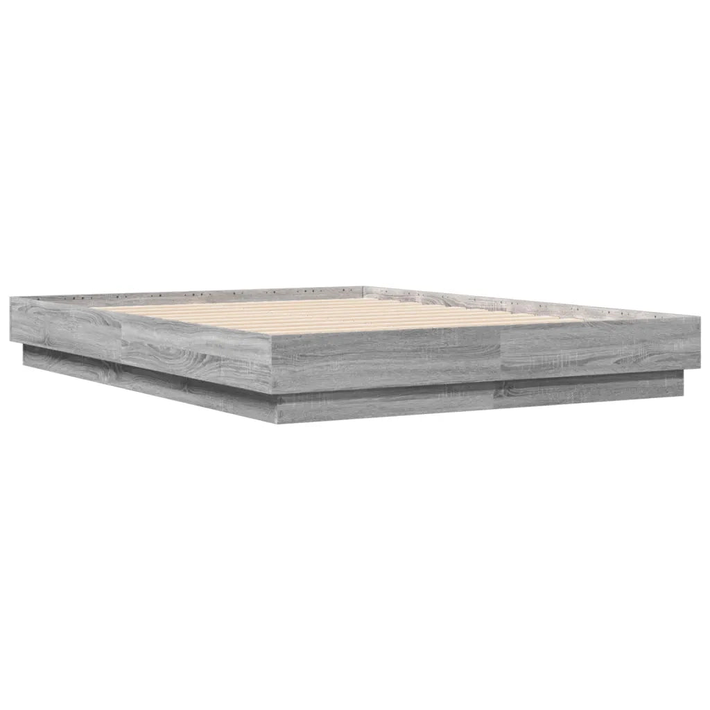 Letto matrimoniale | Letto per adulti | Giroletto Grigio Sonoma 120x190 cm in Legno Multistrato