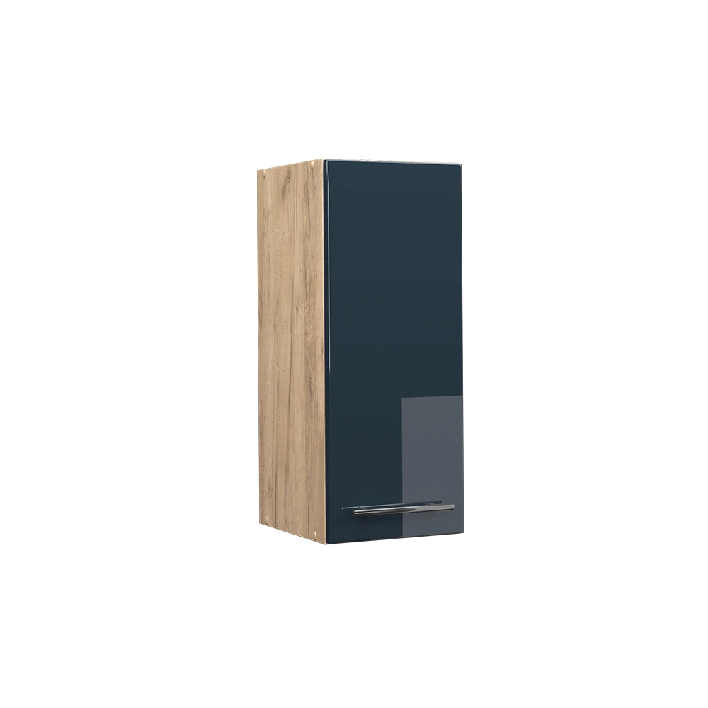 Pensile da cucina Fame-Line Blu scuro lucido/Rovere dorato 30 cm Vicco