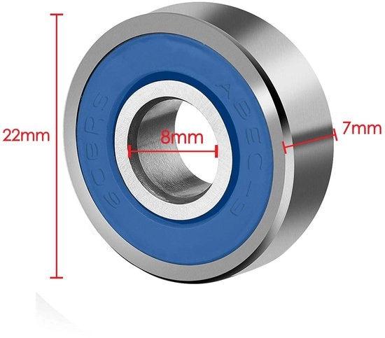 Lagers per Skateboard ABEC 9 - 4 Pezzi - Alta Precisione - Impermeabili - Antivibranti - Adatti per Skate - Lagers