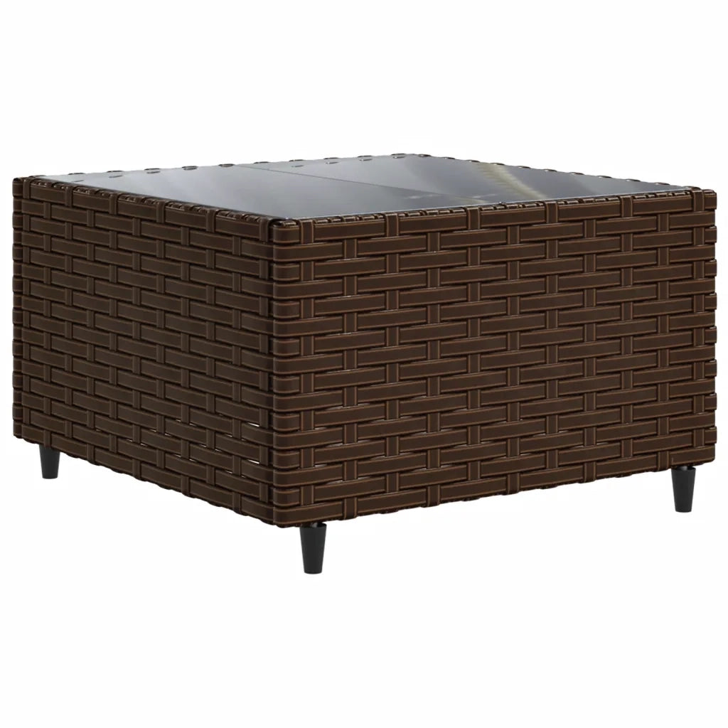 Set Divani da Giardino 11 pz con Cuscini Polyrattan Marrone 3308342