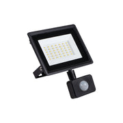 Faretto LED 30W 4000K sensore movimento IP44 nero MiLEDo