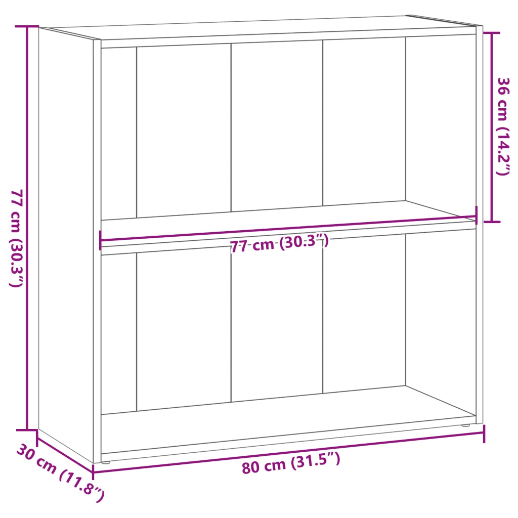 Libreria Grigio Sonoma 80x30x77 cm in Legno Multistrato 857927