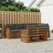 Set divano sezionale con cuscino 6 pcs Naturale e Antracite 3384478
