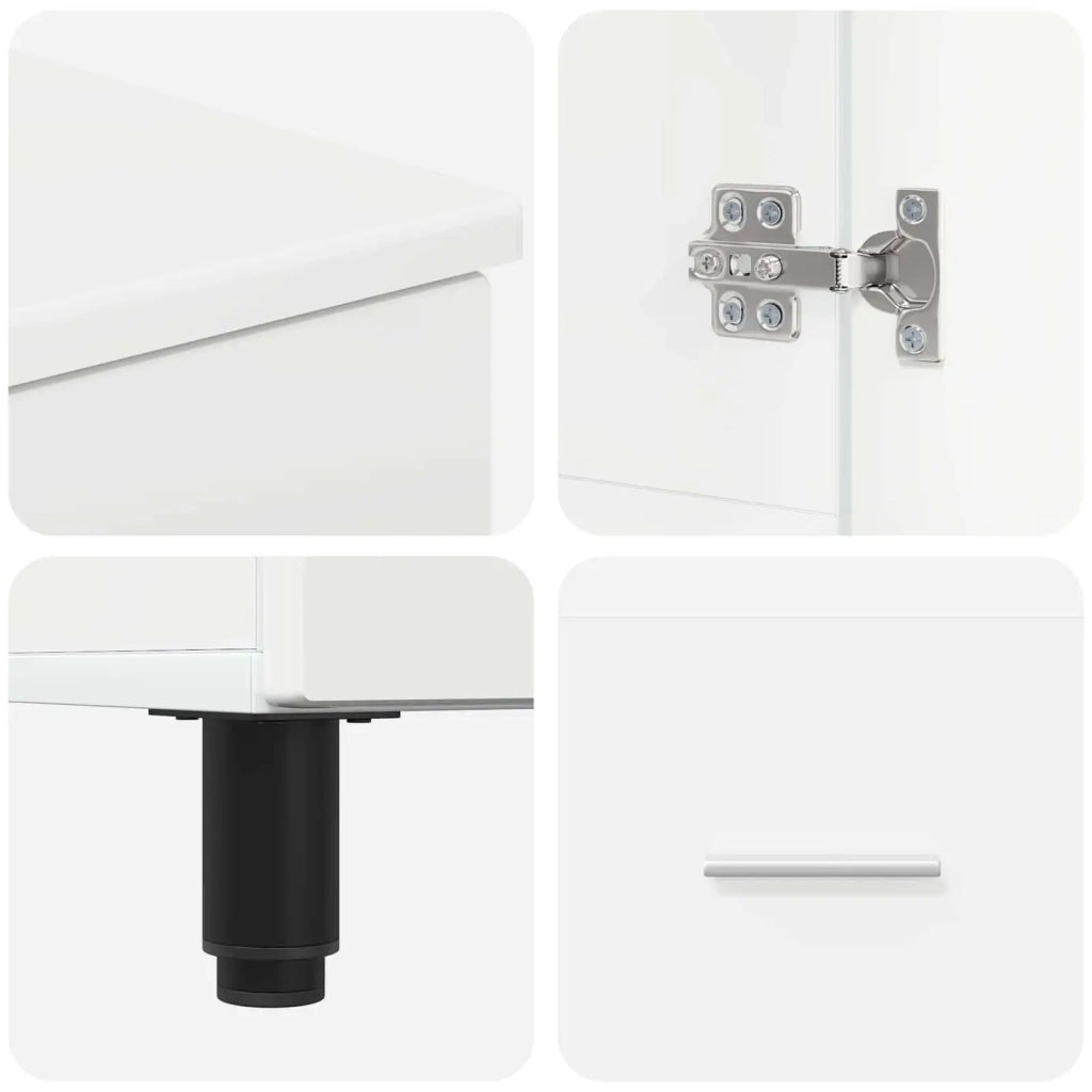 Mobiletto da Bagno | Armadio da bagno Bianco Lucido 60 x 35 x 60 cm