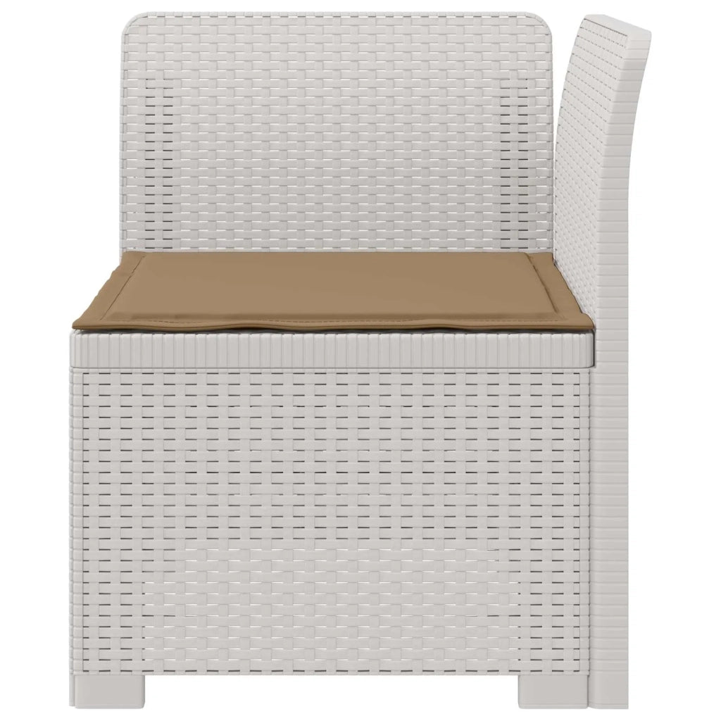 Divano da Giardino a 1 Posto con Cuscino Aspetto Rattan PP 8011826