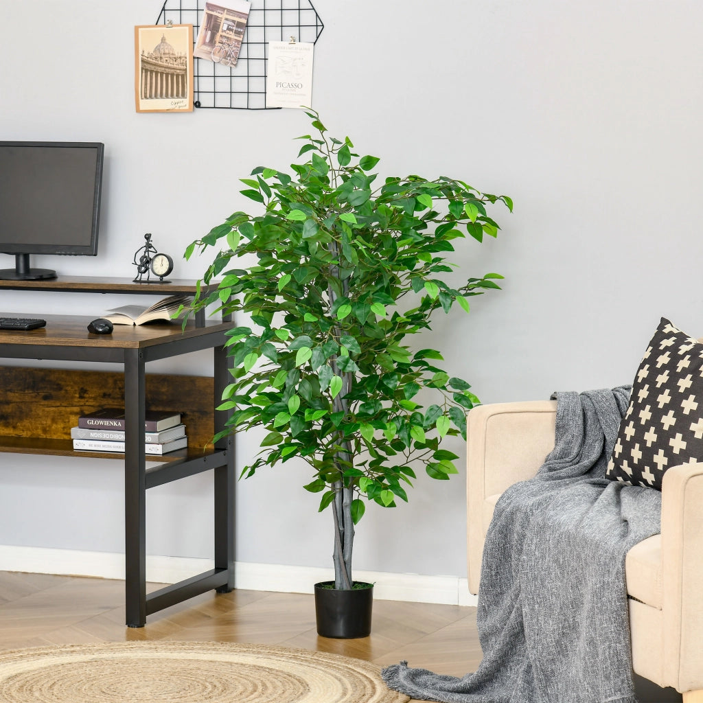 Ficus Artificiale 135cm ¨C Xylo ¨C Verde con Vaso per Interno/Esterno