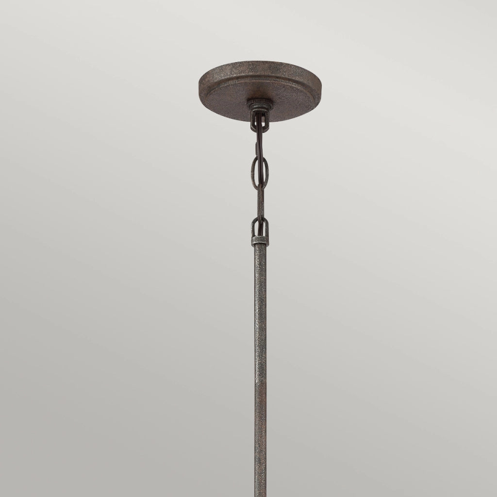 Lampada a sospensione Wood Hollow nera E27 100W Quoizel