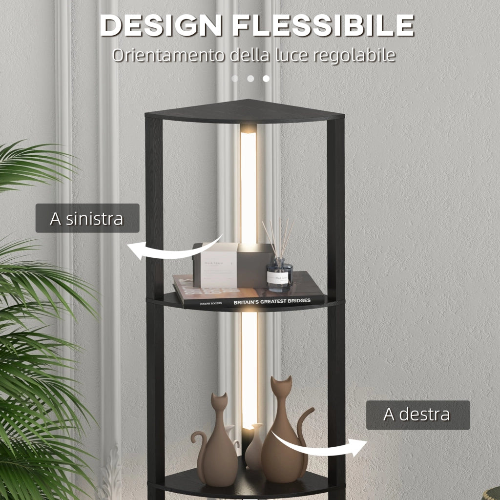 Lampada da Terra a Colonna ¨C zephmum ¨C Nero 41x29.5x163.5 cm