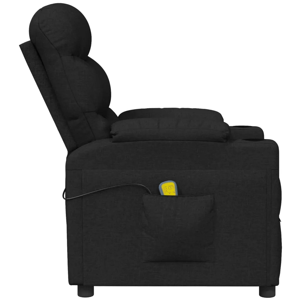 Poltrona Massaggiante Elettrica Nera in Tessuto 3143505