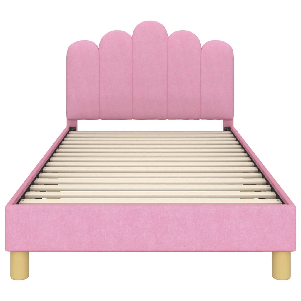Struttura letto bambini con testata-Giroletto per bambini Rosa 80 x 200 cm Tessuto 225151