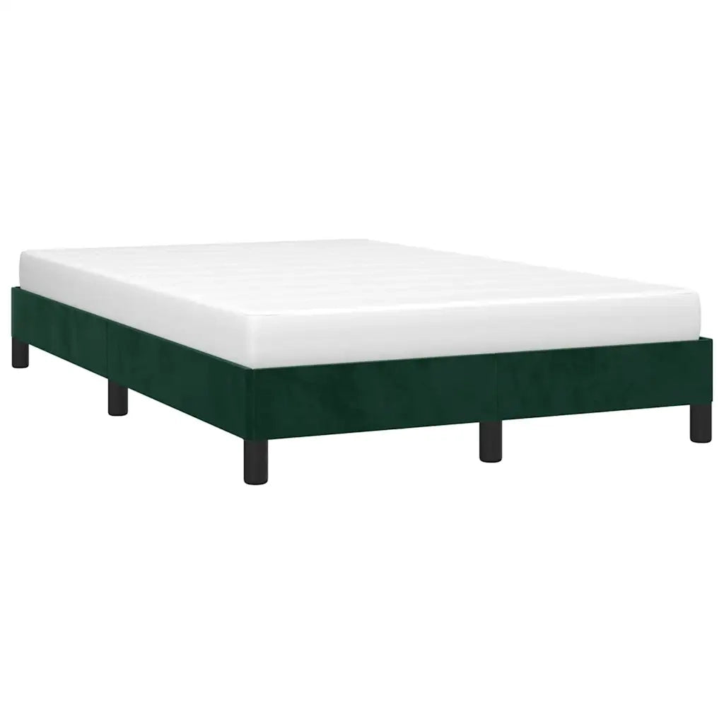 Letto matrimoniale | Letto per adulti | Giroletto senza Materasso Verde Scuro 120x200 cm in Velluto